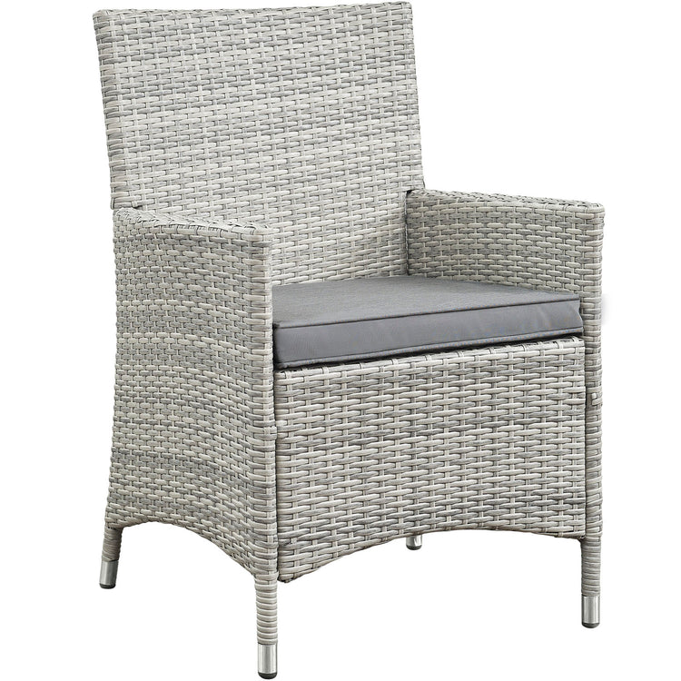 Bridge 4 Piece Outdoor Patio Patio Conversation Set - Light Gray Gray