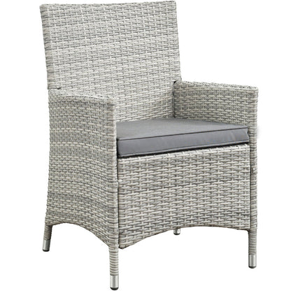 Bridge 4 Piece Outdoor Patio Patio Conversation Set - Light Gray Gray