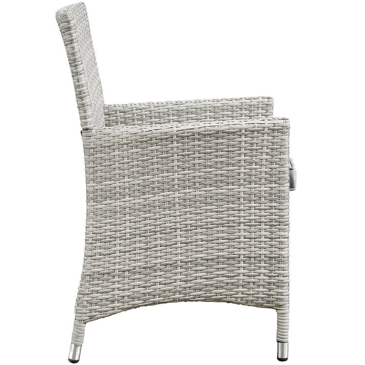 Bridge 4 Piece Outdoor Patio Patio Conversation Set - Light Gray Gray