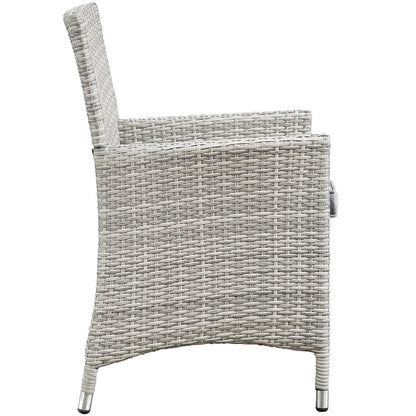 Bridge 4 Piece Outdoor Patio Patio Conversation Set - Light Gray Gray