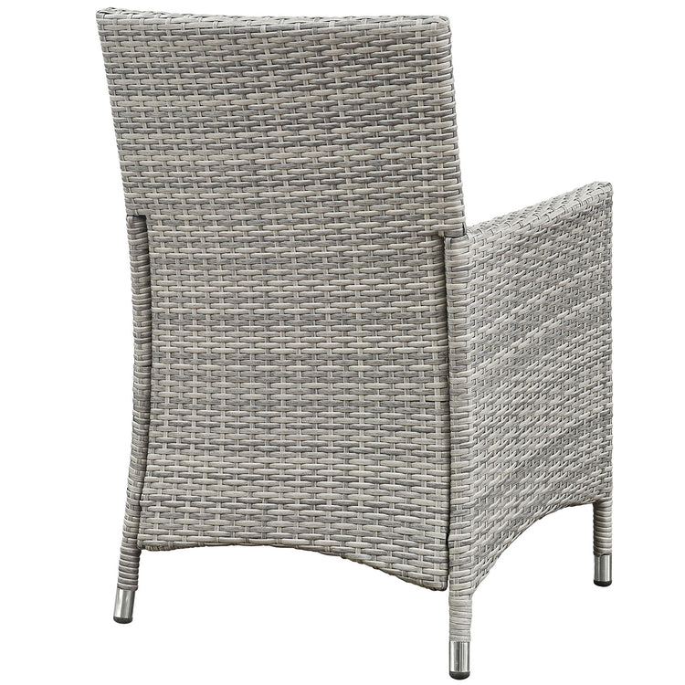 Bridge 4 Piece Outdoor Patio Patio Conversation Set - Light Gray Gray