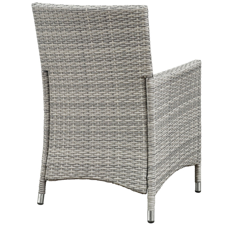 Bridge 4 Piece Outdoor Patio Patio Conversation Set - Light Gray Navy