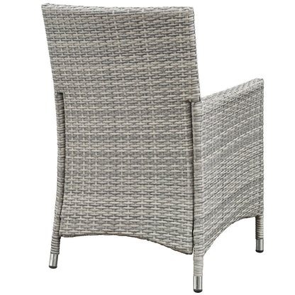 Bridge 4 Piece Outdoor Patio Patio Conversation Set - Light Gray Navy