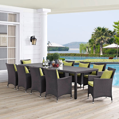 Convene 11 Piece Outdoor Dining Set - Espresso Peridot