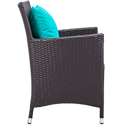Convene 11 Piece Outdoor Dining Set - Espresso Turquoise