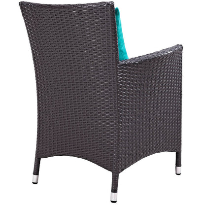 Convene 11 Piece Outdoor Dining Set - Espresso Turquoise