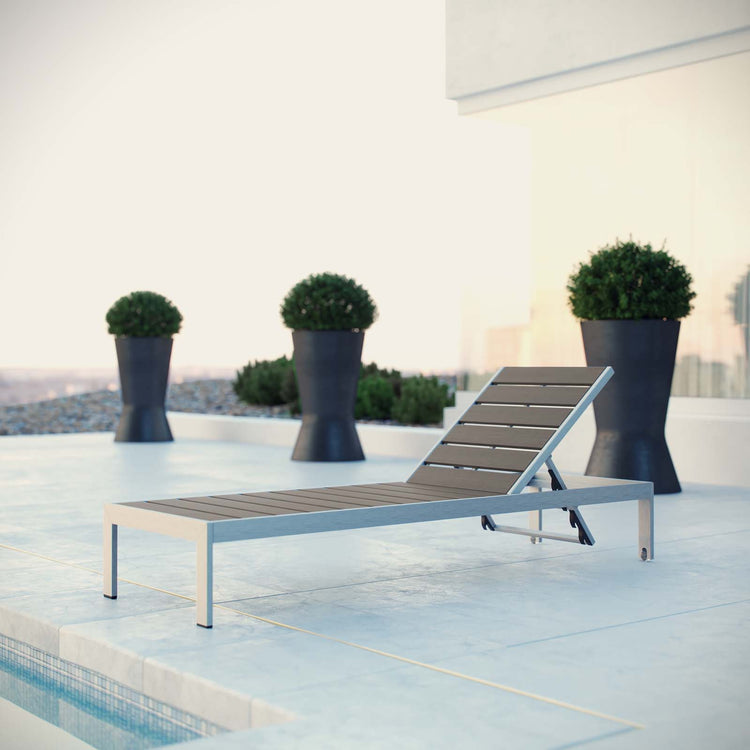 Shore Outdoor Patio Aluminum Chaise - Default Title