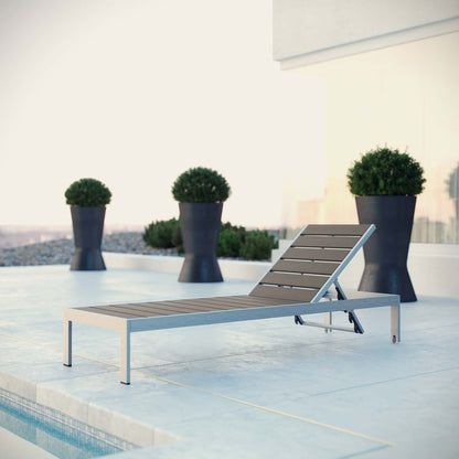 Shore Outdoor Patio Aluminum Chaise - Default Title