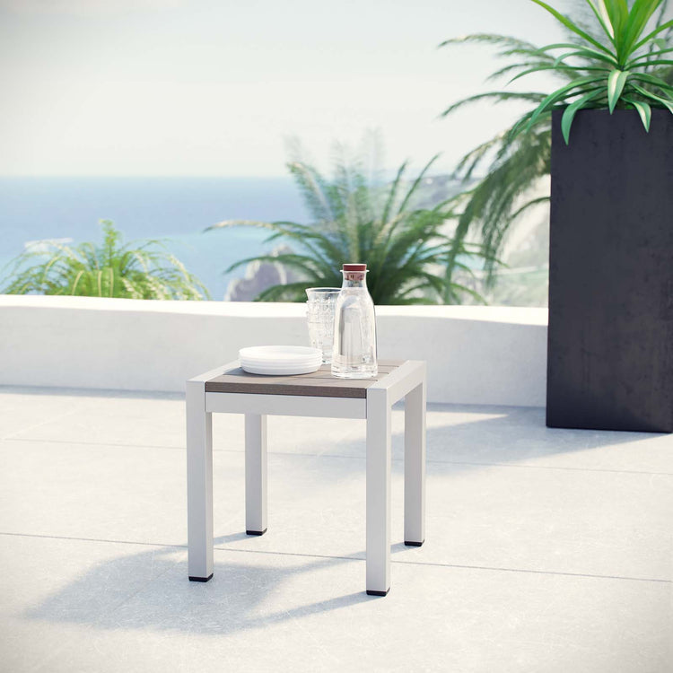Shore Outdoor Patio Aluminum Side Table - Default Title