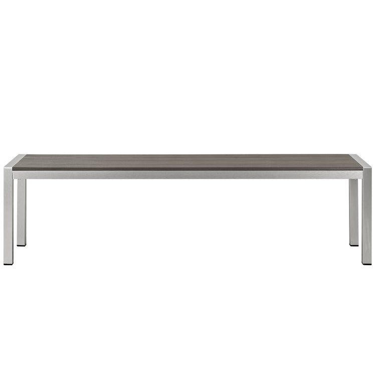 Shore Outdoor Patio Aluminum Bench - Default Title