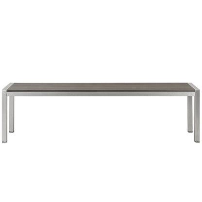 Shore Outdoor Patio Aluminum Bench - Default Title