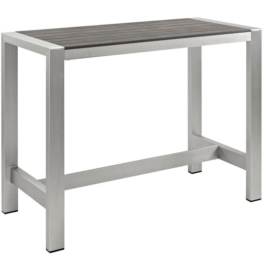 Shore Outdoor Patio Aluminum Rectangle Bar Table - Default Title