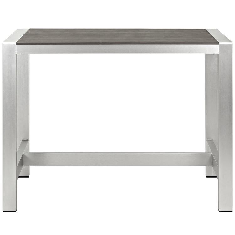 Shore Outdoor Patio Aluminum Rectangle Bar Table - Default Title