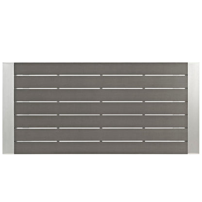 Shore Outdoor Patio Aluminum Rectangle Bar Table - Default Title