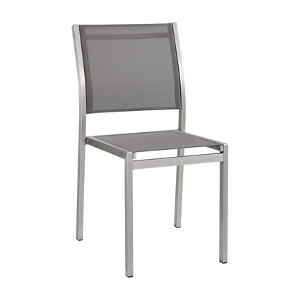 Shore Outdoor Patio Aluminum Side Chair - Silver Gray