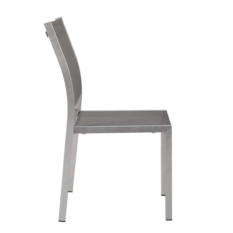 Shore Outdoor Patio Aluminum Side Chair - Silver Gray
