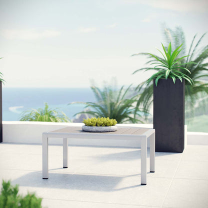 Shore Outdoor Patio Aluminum Coffee Table - Default Title