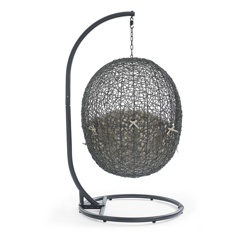Hide Outdoor Patio Swing Chair With Stand - Gray Beige