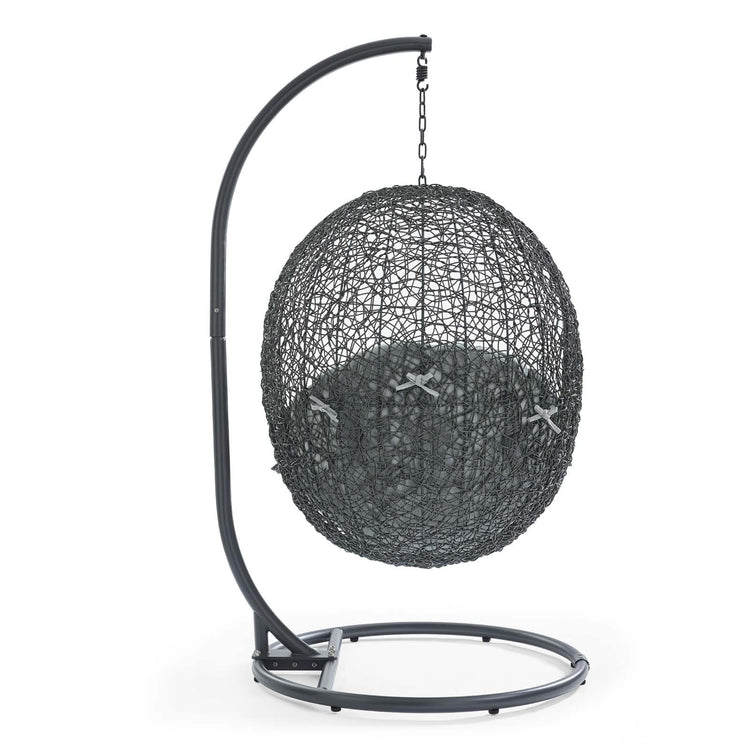 Hide Outdoor Patio Swing Chair With Stand - Gray