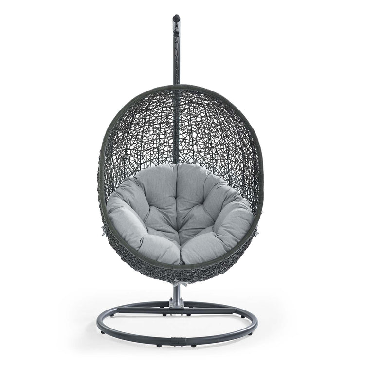 Hide Outdoor Patio Swing Chair With Stand - Gray
