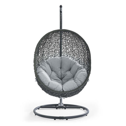 Hide Outdoor Patio Swing Chair With Stand - Gray