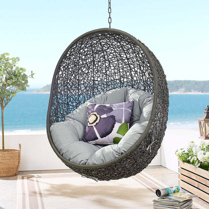 Hide Outdoor Patio Swing Chair With Stand - Gray