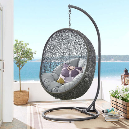 Hide Outdoor Patio Swing Chair With Stand - Gray