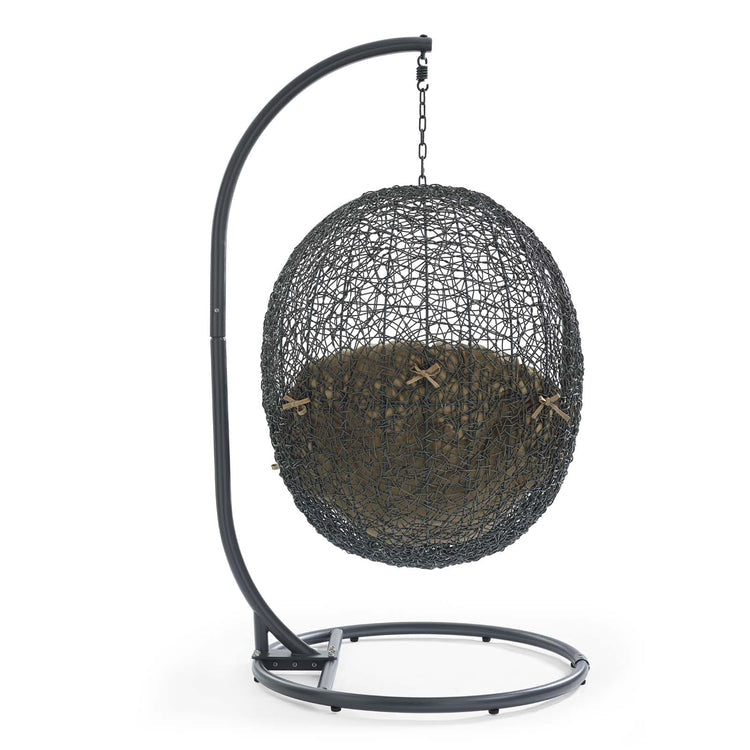 Hide Outdoor Patio Swing Chair With Stand - Gray Mocha