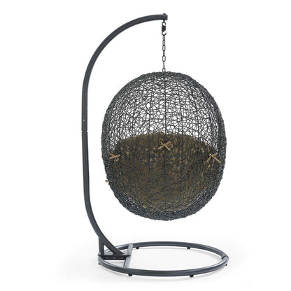 Hide Outdoor Patio Swing Chair With Stand - Gray Mocha
