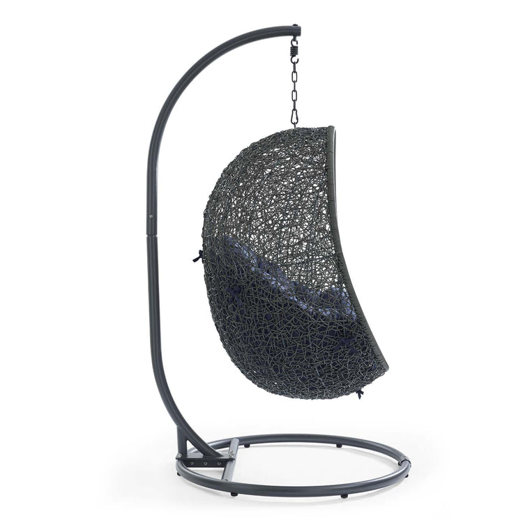 Hide Outdoor Patio Swing Chair With Stand - Gray Navy