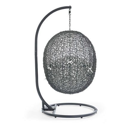 Hide Outdoor Patio Swing Chair With Stand - Gray White
