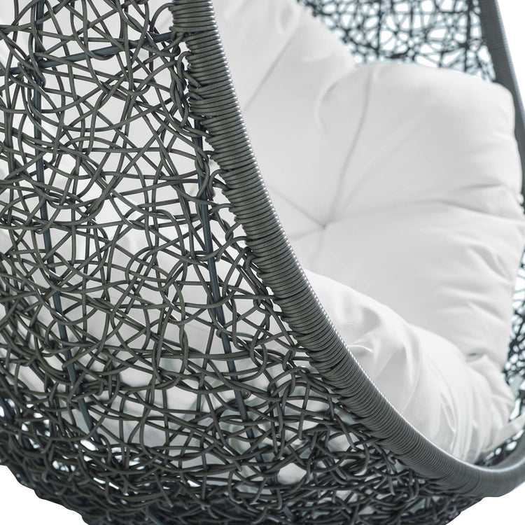 Hide Outdoor Patio Swing Chair With Stand - Gray White