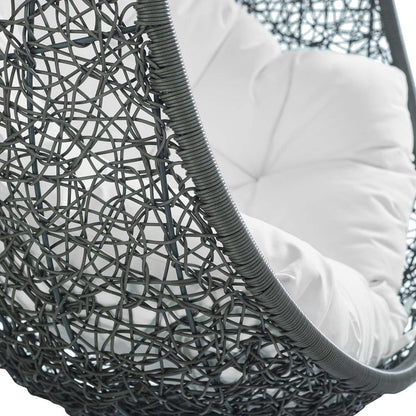 Hide Outdoor Patio Swing Chair With Stand - Gray White
