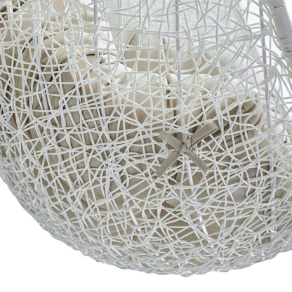 Hide Outdoor Patio Swing Chair With Stand - White Beige
