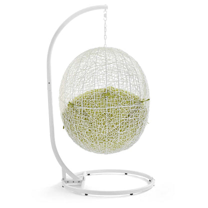 Hide Outdoor Patio Swing Chair With Stand - White Peridot
