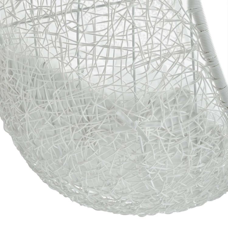 Hide Outdoor Patio Swing Chair With Stand - White