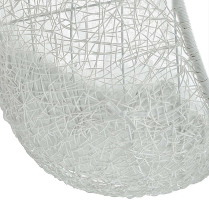 Hide Outdoor Patio Swing Chair With Stand - White