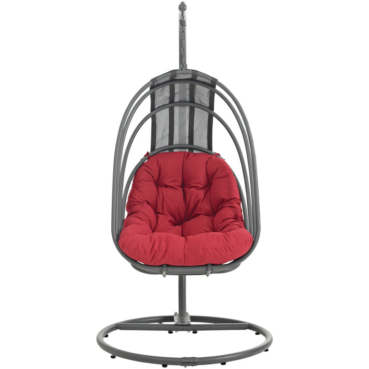 Whisk Outdoor Patio Swing Chair Without Stand - Red