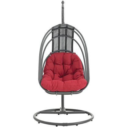 Whisk Outdoor Patio Swing Chair Without Stand - Red