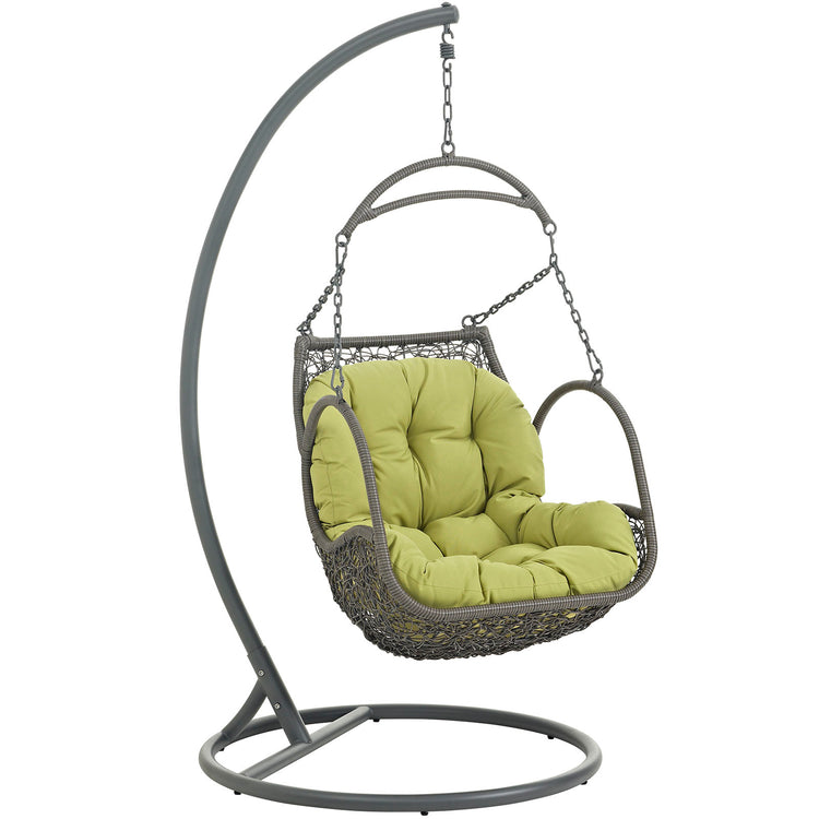 Arbor Outdoor Patio Wood Swing Chair - Peridot