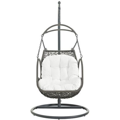 Arbor Outdoor Patio Wood Swing Chair - White