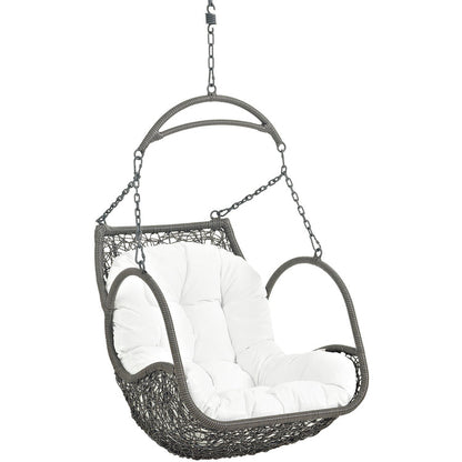 Arbor Outdoor Patio Wood Swing Chair - White