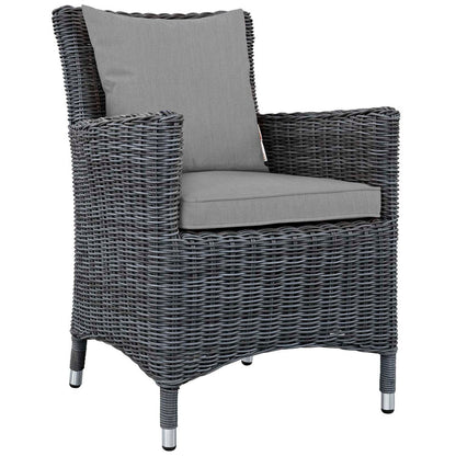 Summon 2 Piece Outdoor Patio Sunbrella® Dining Set - Canvas Gray
