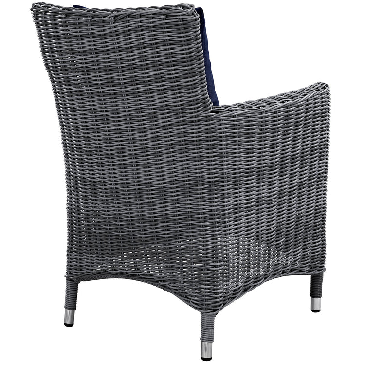 Summon 2 Piece Outdoor Patio Sunbrella® Dining Set - Canvas Navy