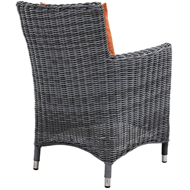 Summon 2 Piece Outdoor Patio Sunbrella® Dining Set - Canvas Tuscan