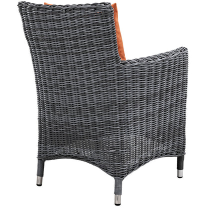 Summon 2 Piece Outdoor Patio Sunbrella® Dining Set - Canvas Tuscan