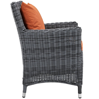 Summon 4 Piece Outdoor Patio Sunbrella® Dining Set - Canvas Tuscan