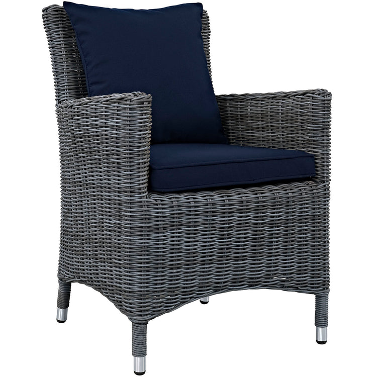 Summon 11 Piece Outdoor Patio Sunbrella® Dining Set - Canvas Navy