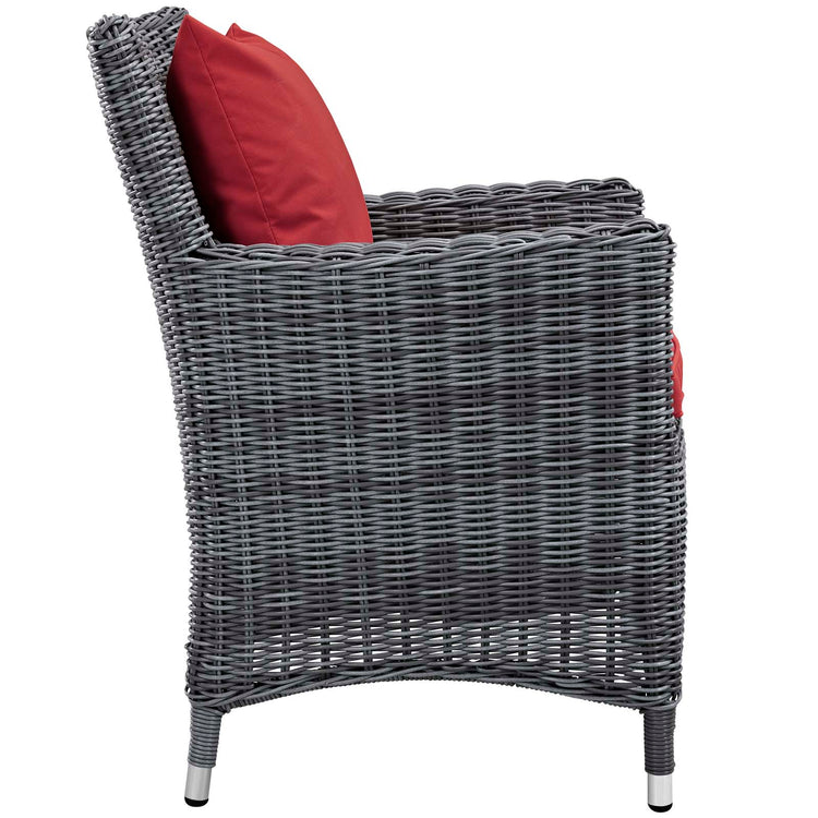 Summon 11 Piece Outdoor Patio Sunbrella® Dining Set - Canvas Red