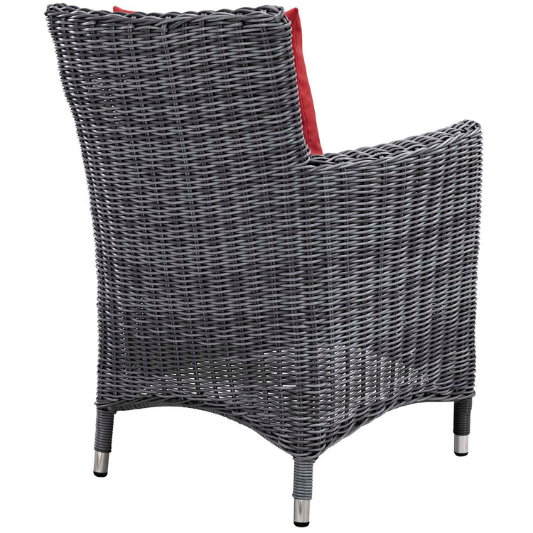 Summon 11 Piece Outdoor Patio Sunbrella® Dining Set - Canvas Red